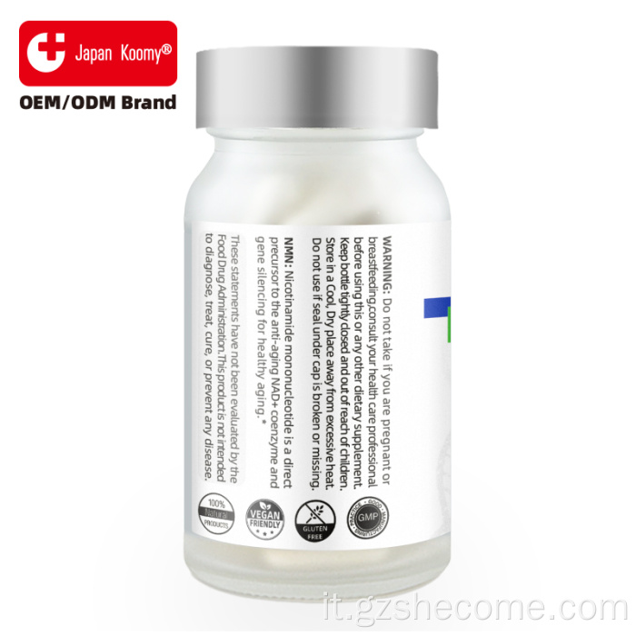 Shecome NMN Capsule NAD+ supportano l'azione antietà